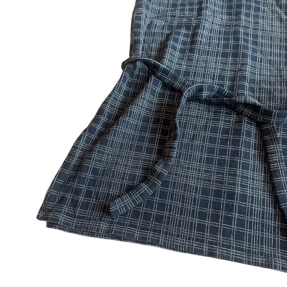 Theory Mock Neck Tunic Structured Knit Top Shirt Blouse Windowpane Size Large - Picture 3 of 11